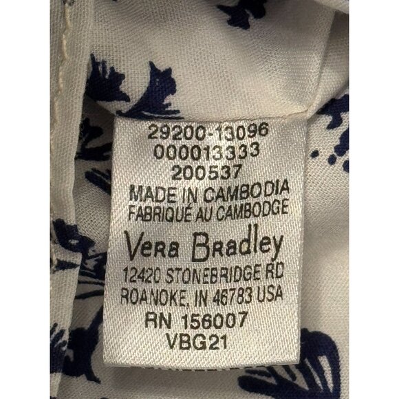 Vera Bradley Woven Backpack Embroidered Regatta Turtle Blue Tan Adjustable Strap main image 6